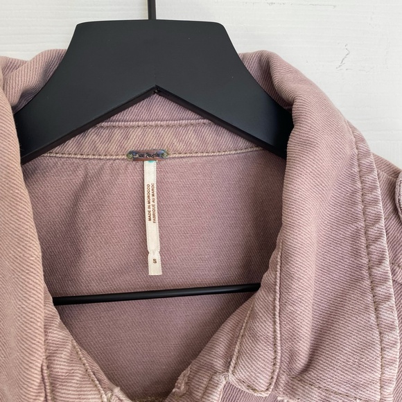 Free People Light Pink Denim Jacket - Picture 4 of 4